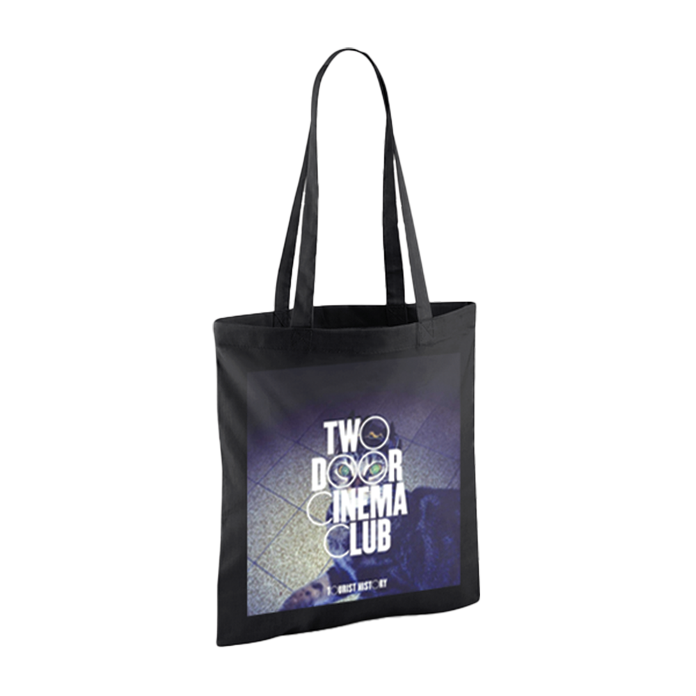 TOURIST HISTORY BLACK TOTE BAG